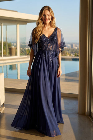 Juliet JTM22U A-line gown front view
