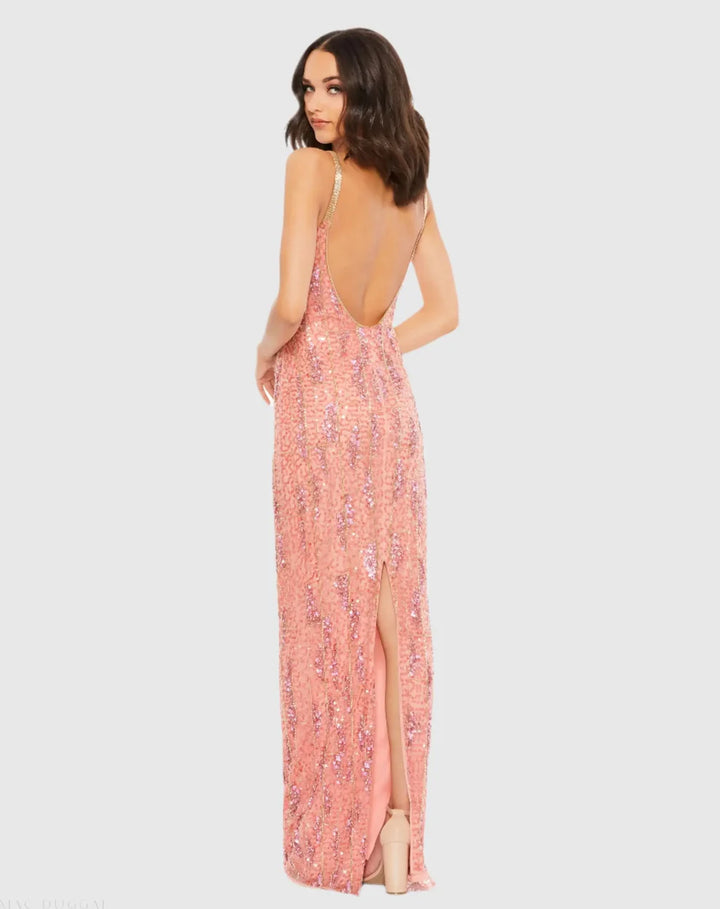 Mac Duggal 10696 Embellished Square Neck Gown