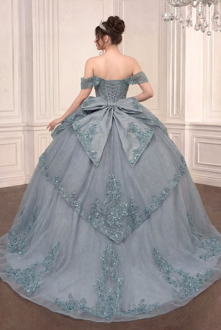 Ladivine 15729 Glitter Lace Quinceanera Dress