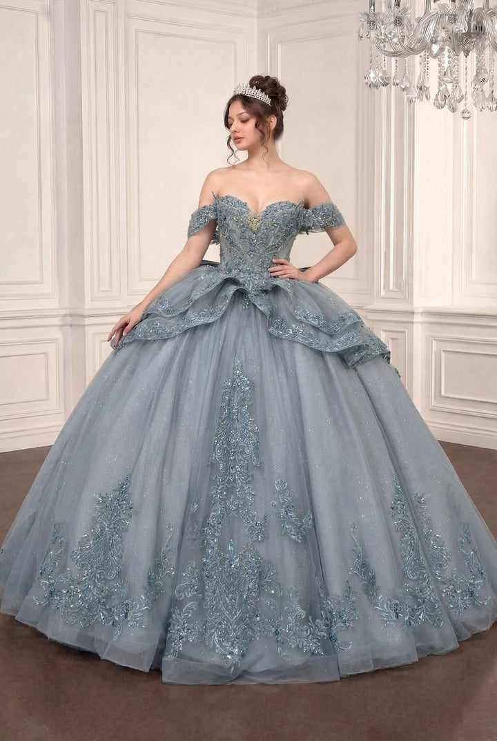 Ladivine 15729 Glitter Lace Quinceanera Dress
