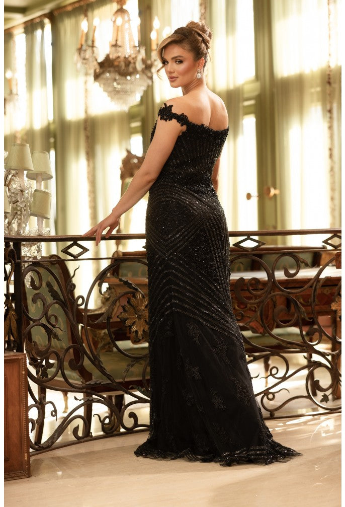 Terani 1912GL9572 Sweetheart Off-the-Shoulder Corset Mermaid Dress