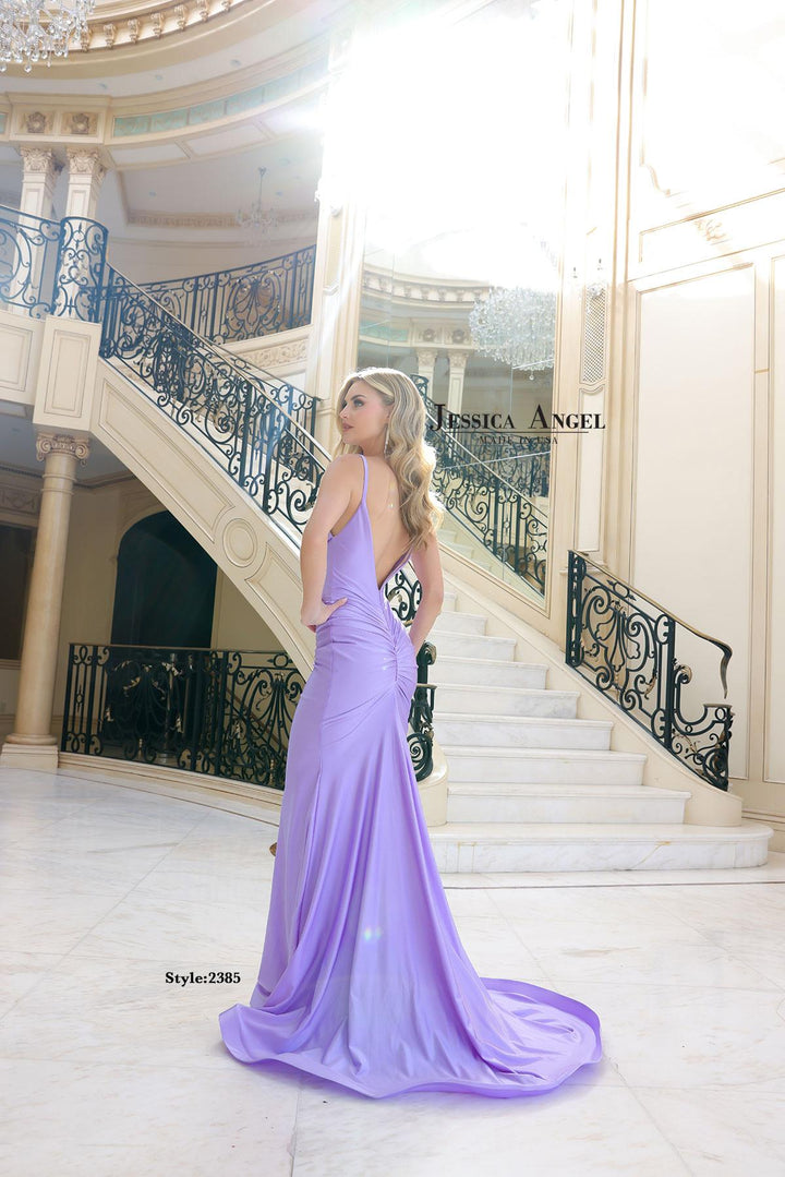 Jessica Angel 2385 jersey mermaid gown alternate view 3