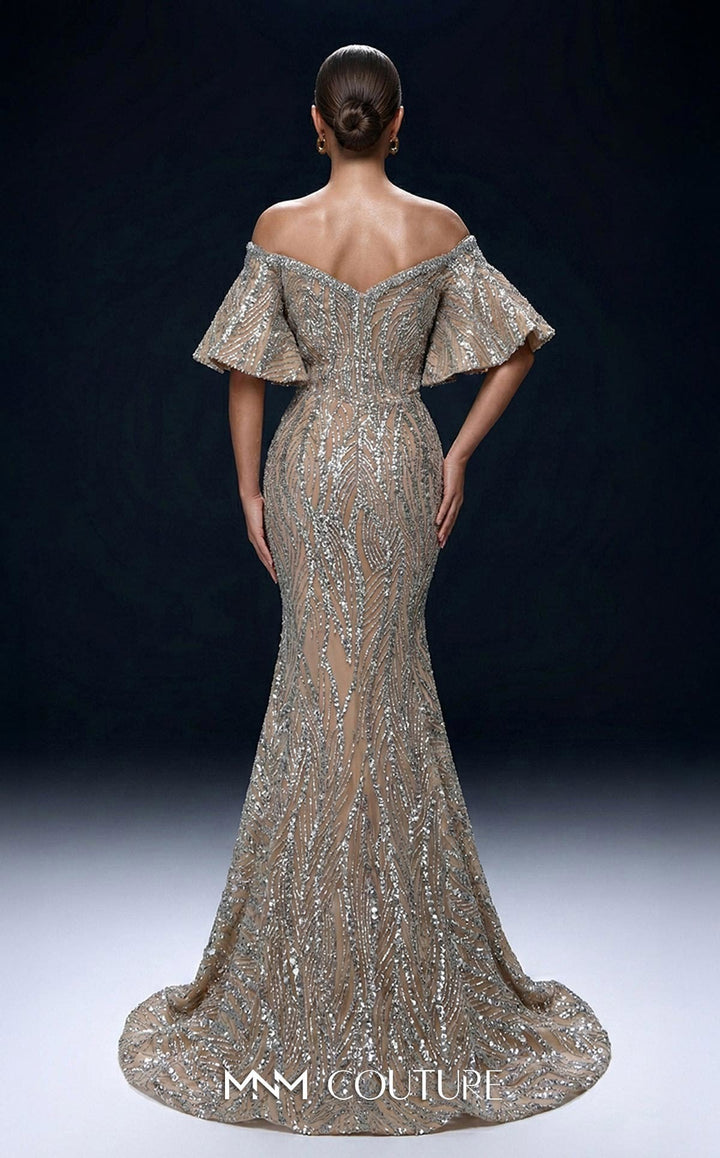 Fouad Sarkis 2529A Sweetheart Off-the-Shoulder Corset Couture Dress