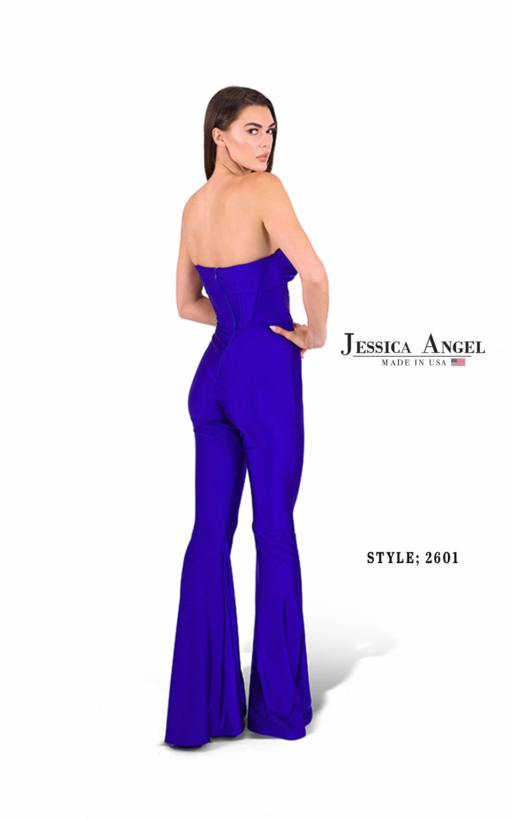 Jessica Angel 2601 strapless jumpsuit back view