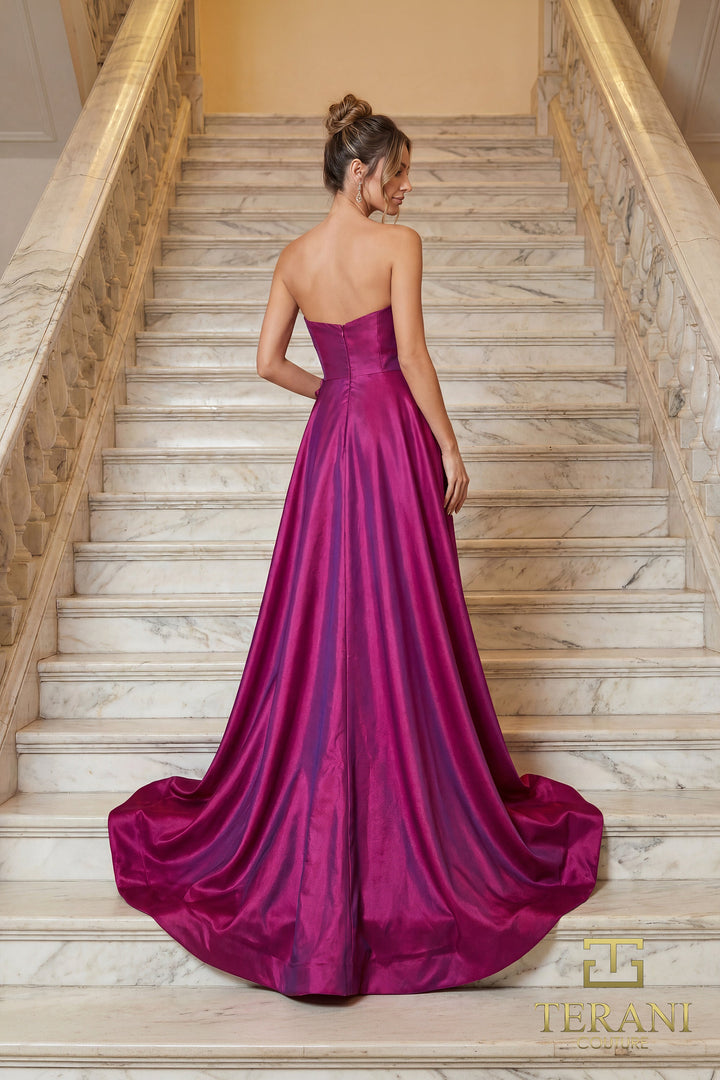 Terani 262E7082 Strapless Sleeveless A-Line Dress