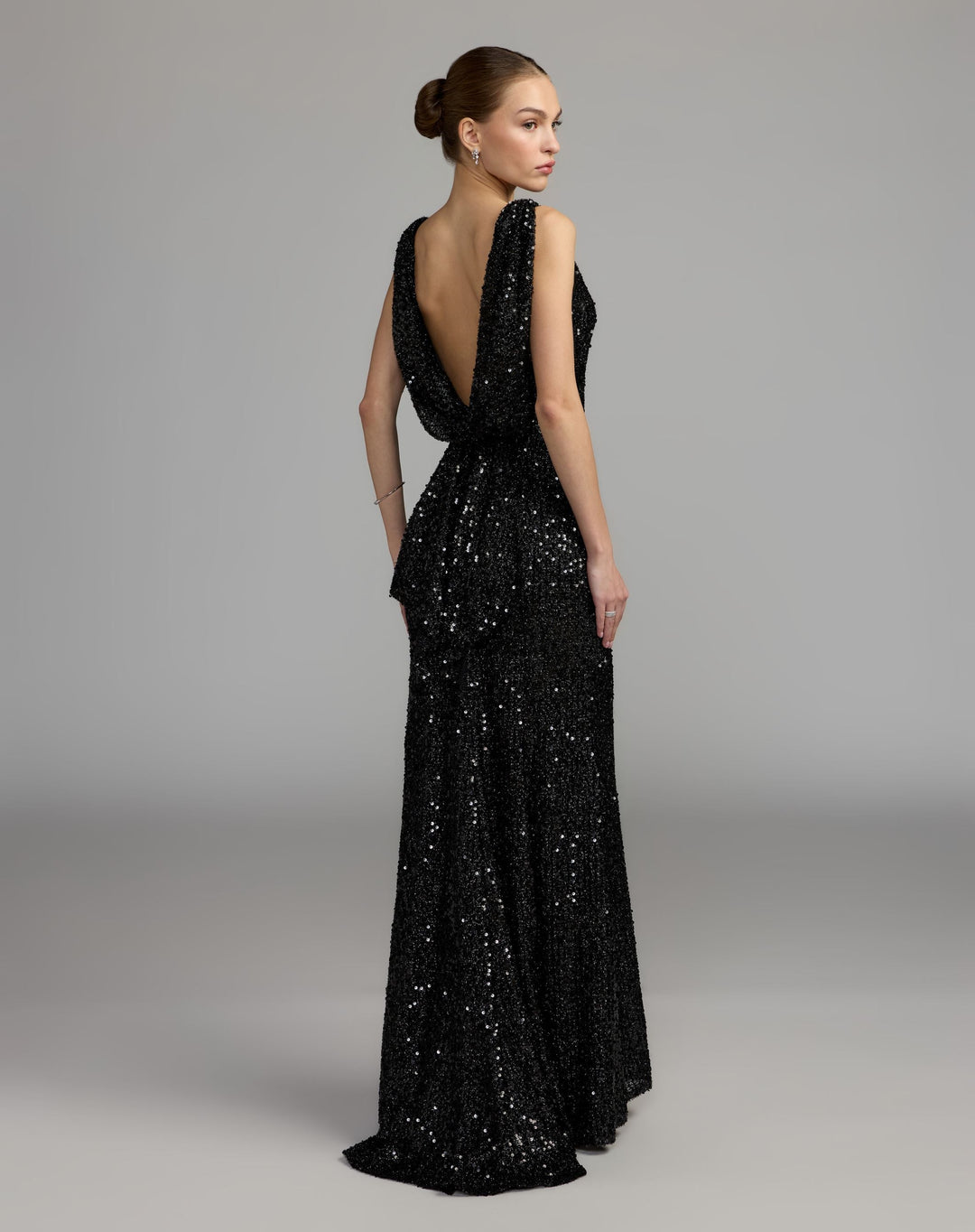 Mac Duggal 26331 Cowl Back Sequin Dress