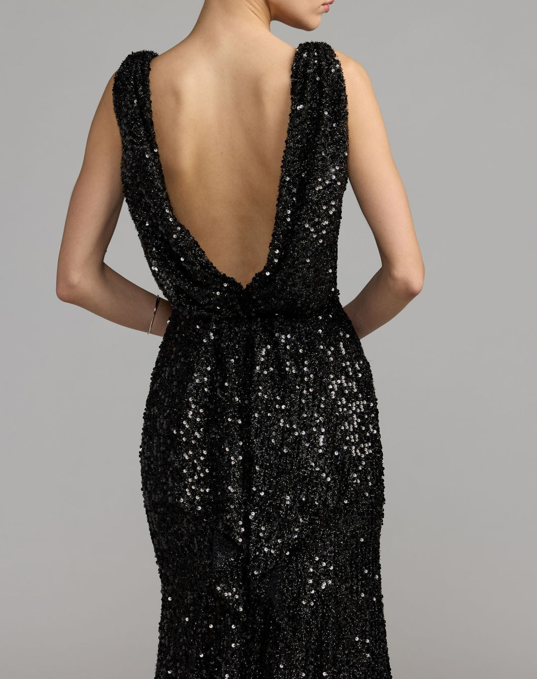 Mac Duggal 26331 Cowl Back Sequin Dress