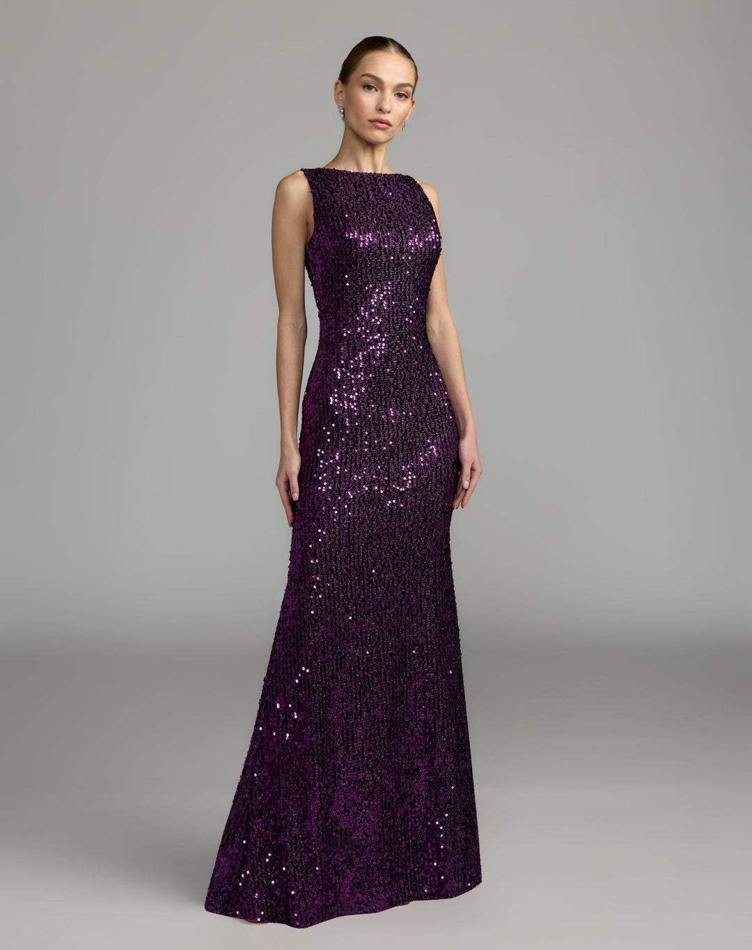 Mac Duggal 26331 Cowl Back Sequin Dress