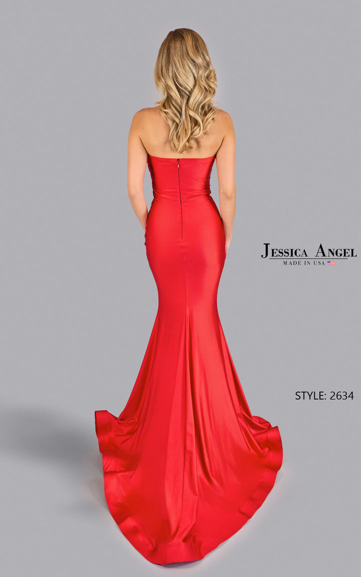 Jessica Angel 2634 Strapless Draped Bodice Jersey Mermaid Gown view 10