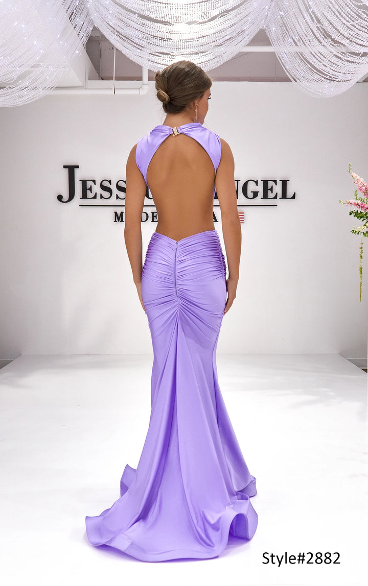 Jessica Angel 2882 open back mermaid gown back view 2