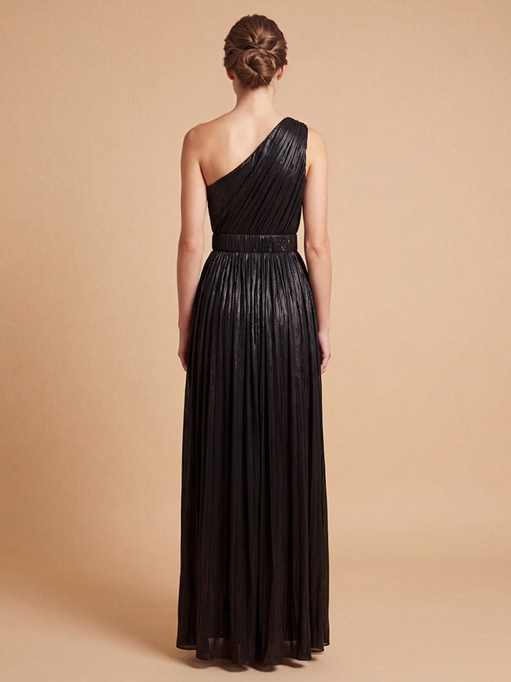 Lara 28844 One Shoulder Metallic Dress - FOSTANI.com