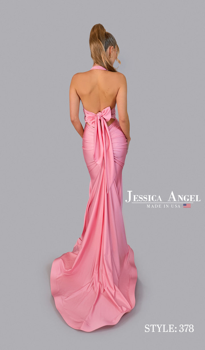 Jessica Angel 378 halter mermaid prom dress alternate view 9