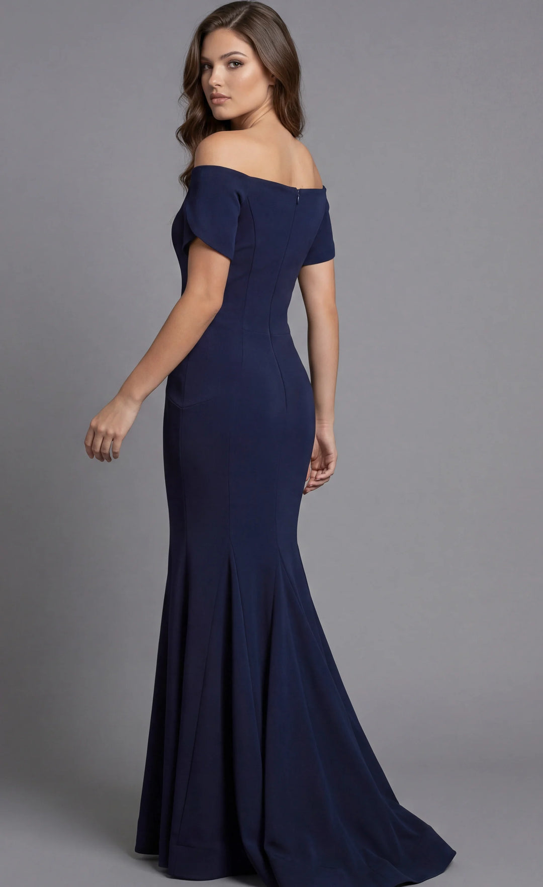 Jovani 44729 Off Shoulder Fitted Mermaid Gown - FOSTANI.com