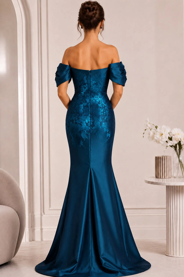 Jovani 45579 off-the-shoulder column gown view 8