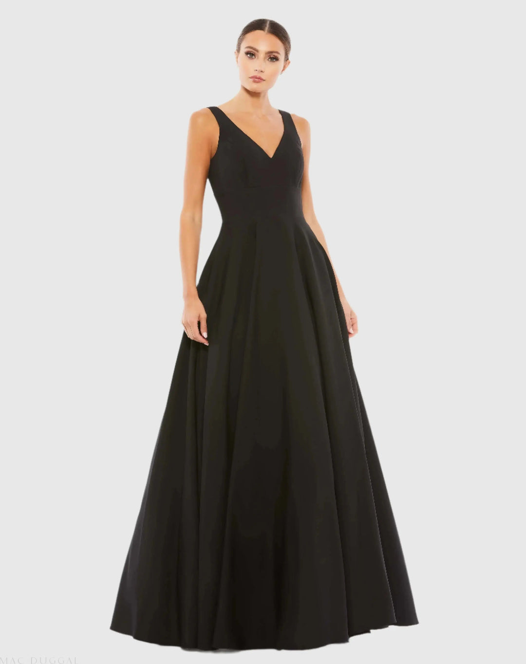 Mac Duggal 48924 Black Classic Sleeveless A-Line Gown with Pockets