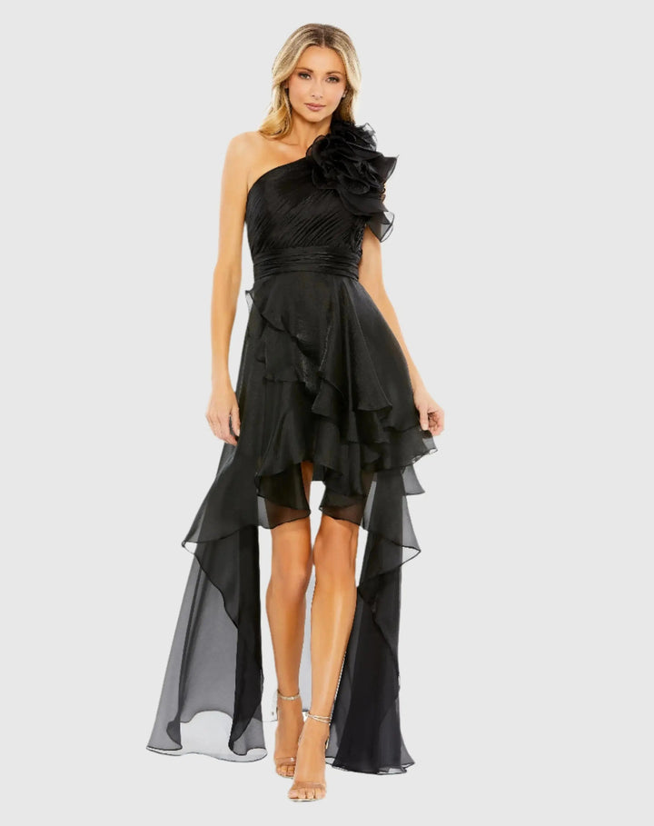 Mac Duggal 49527 One Shoulder Ruffle High Low Gown