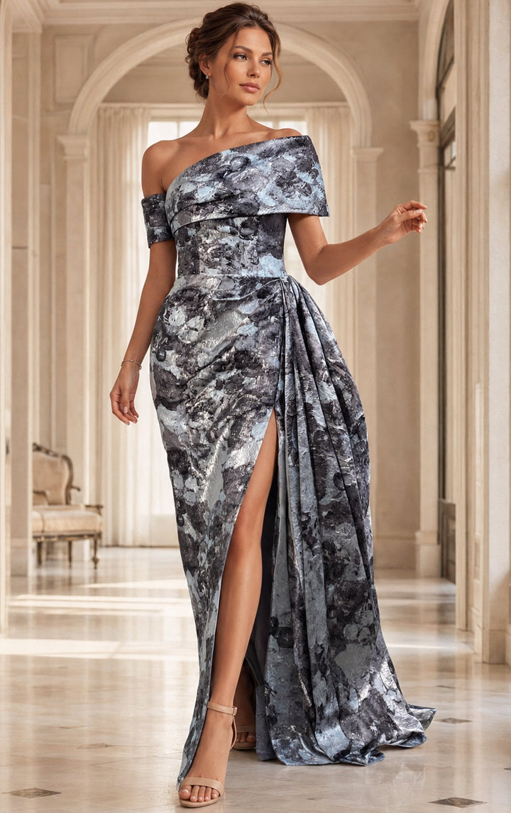 Jovani 49564 draped hip panel detail