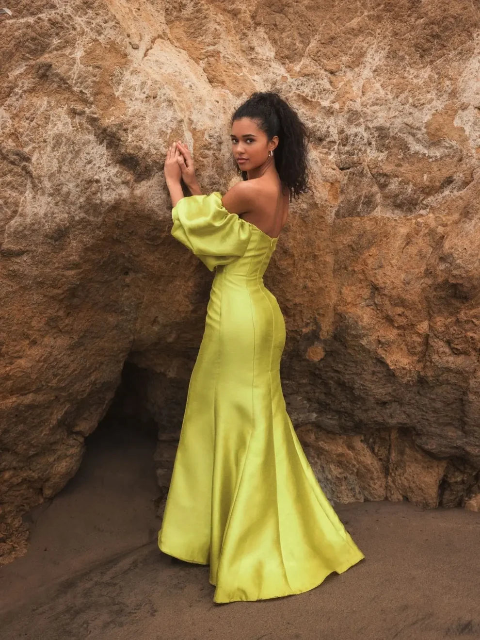Mac Duggal 50677 Sweetheart Off the Shoulder Puff Sleeve Gown