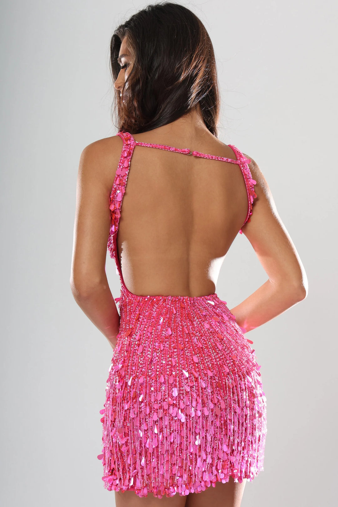 Jovani 51547 Beaded Fringe Homecoming Dress
