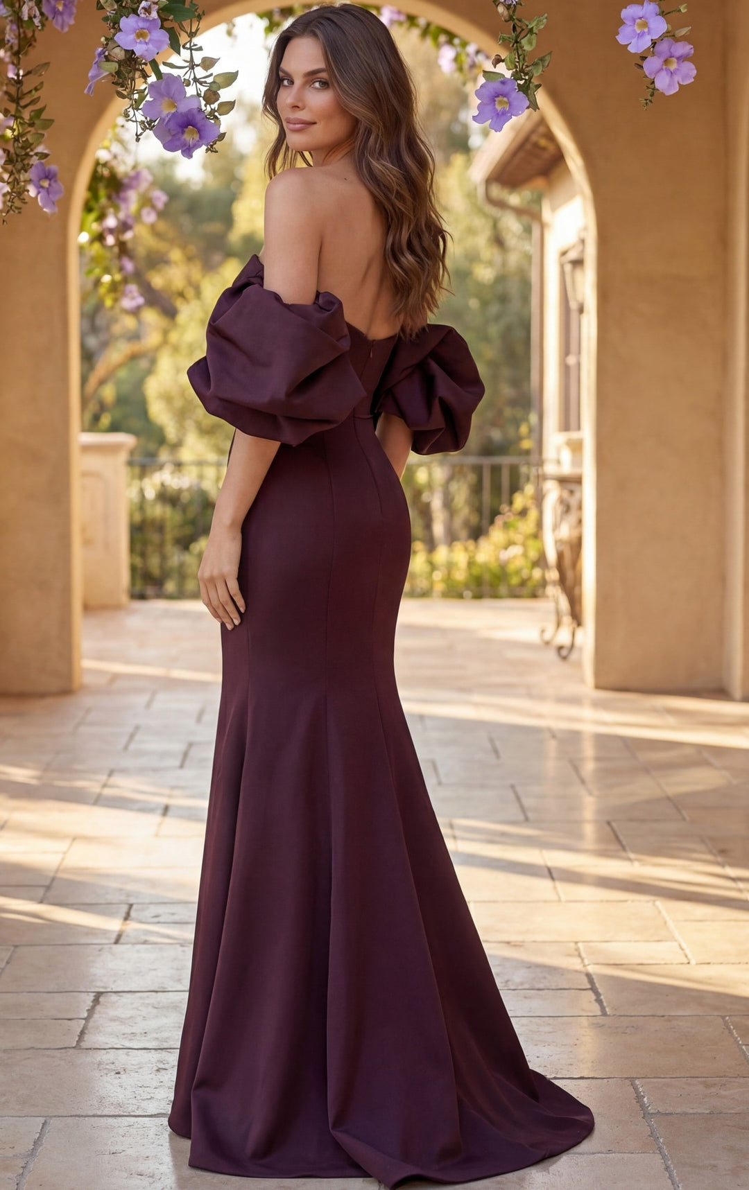Jovani 51577 mermaid evening dress, open back