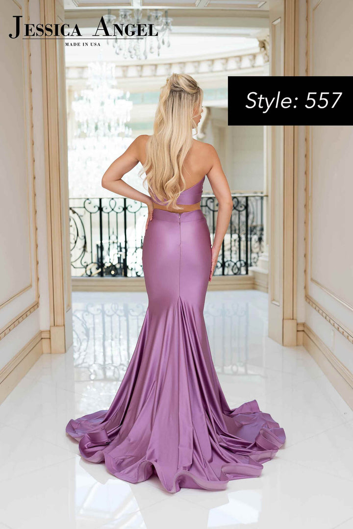 Jessica Angel 557 cutout evening gown back view