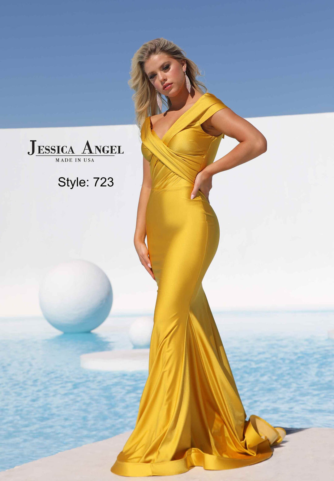 Jessica Angel 723 mother of the bride dress front view