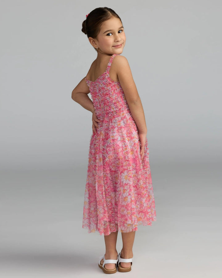 Mac Duggal 8068 Girls Floral Print Ruffle Mini Dress