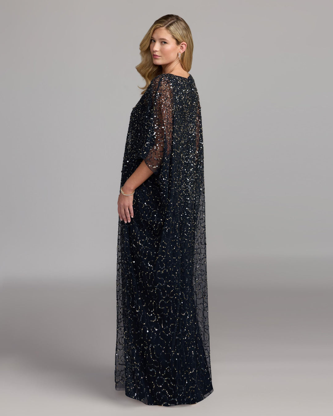 Mac Duggal 9475 Sequin Embellished Kaftan Gown