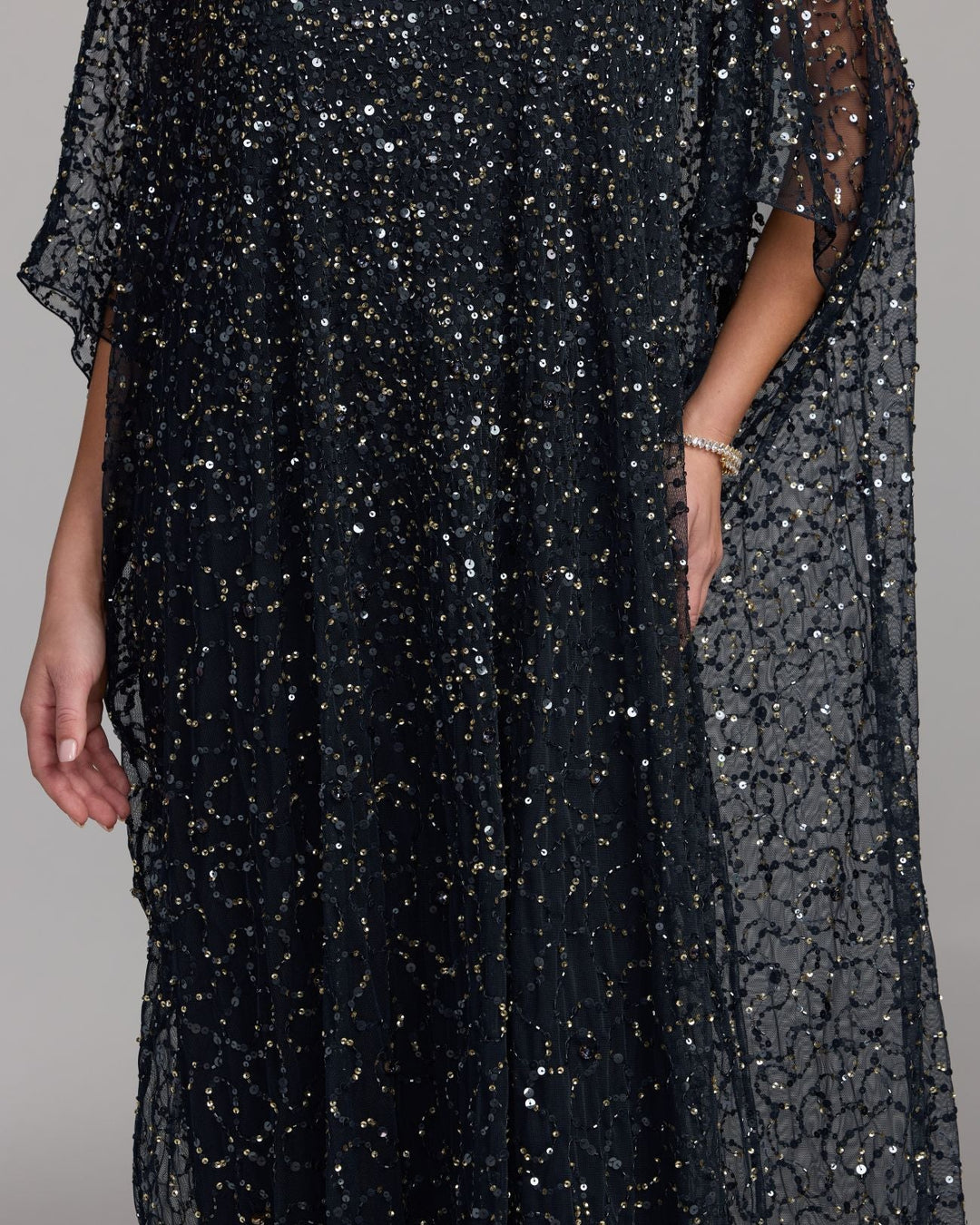 Mac Duggal 9475 Sequin Embellished Kaftan Gown