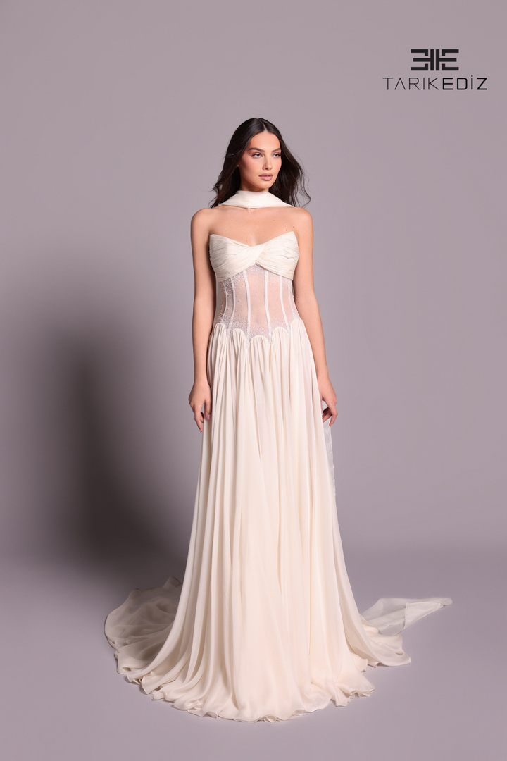 Tarik Ediz 99076 Dress - FOSTANI.com
