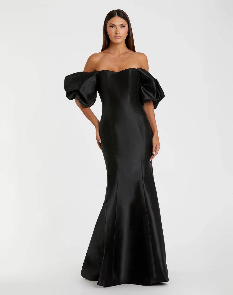 Mac Duggal 50677 Sweetheart Off the Shoulder Puff Sleeve Gown