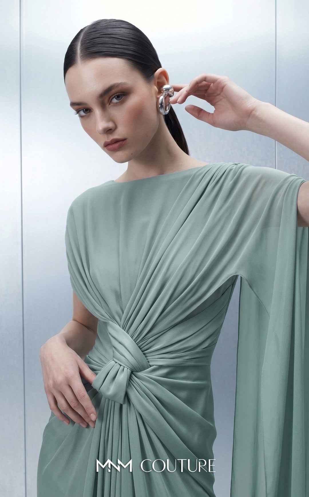 MNM Couture E0160 Sleeveless Floor-Length Couture Dress