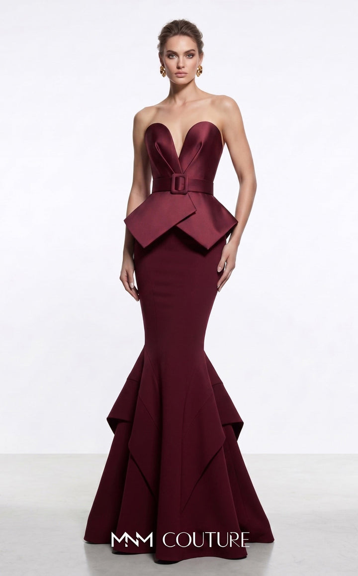 Fouad Sarkis F03035A Strapless Sleeveless Corset Bodice Couture Dress
