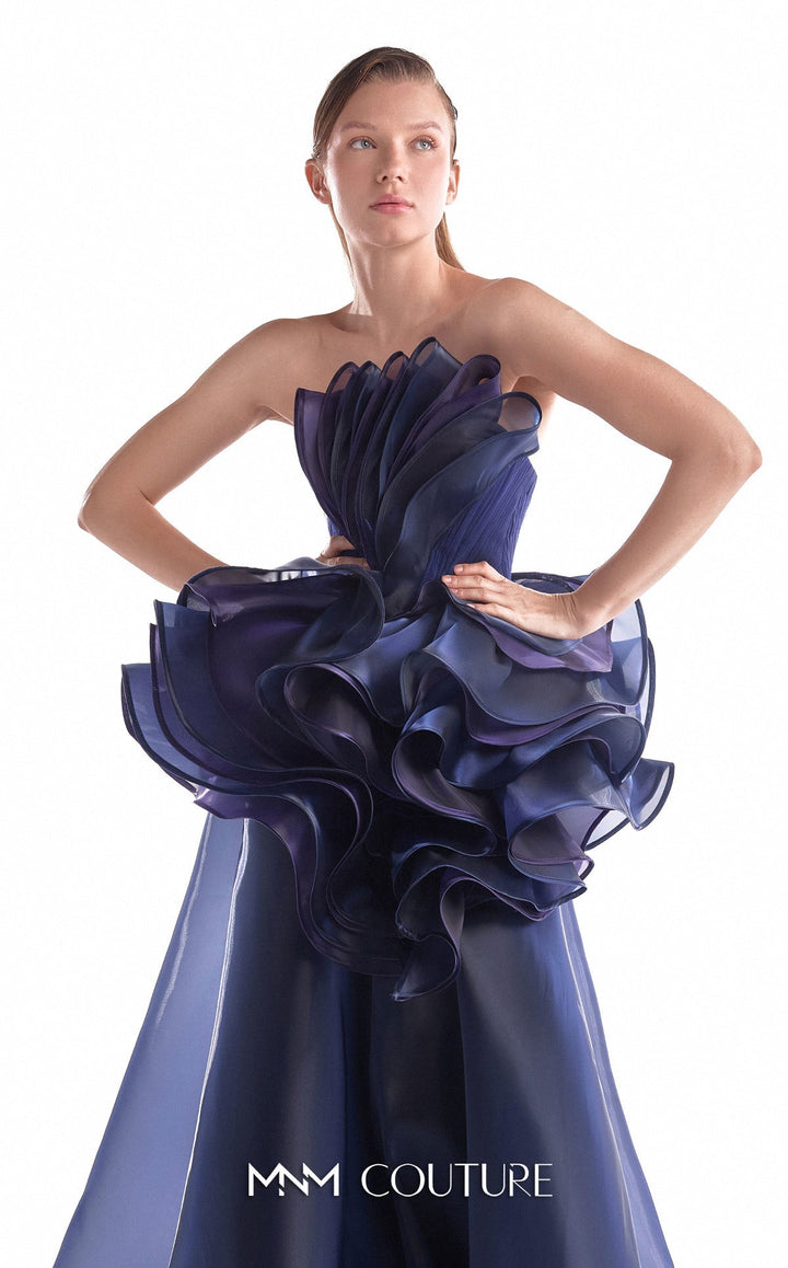 MNM Couture Style G2146: Three-Dimensional Organza Bloom Gown - FOSTANI.com