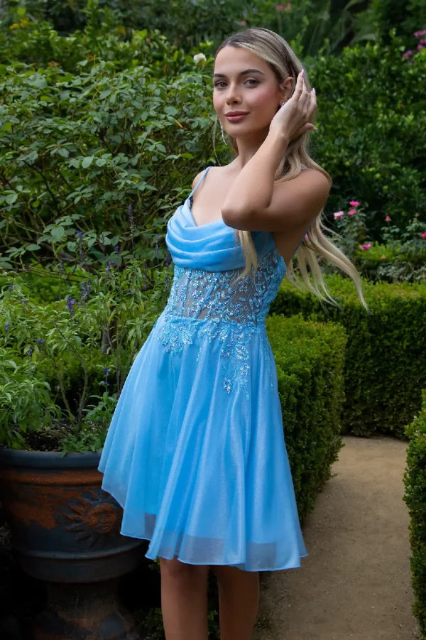 GLS Collective GS3507 Glitter Embellished Homecoming Dress