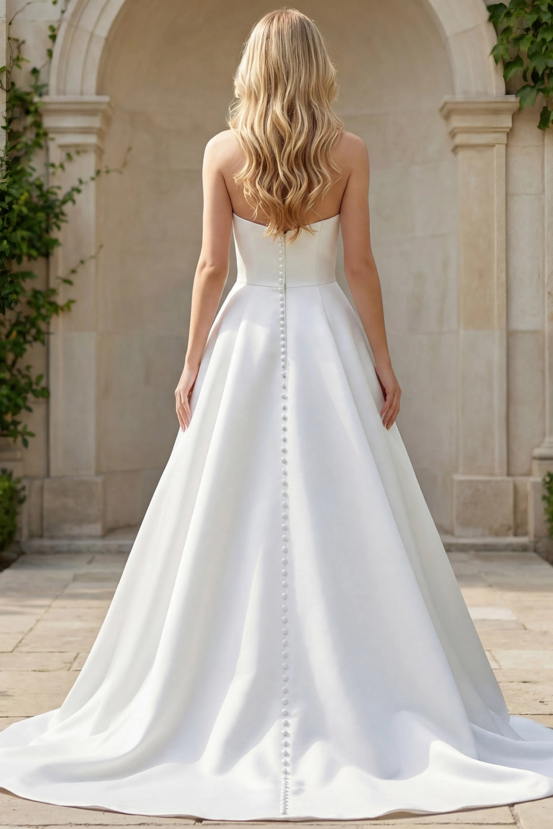 Jovani JB42346 A Line Strapless Bridal Dress