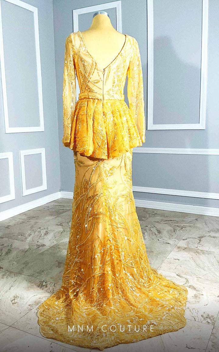 MNM Couture M1140 : Elegant Sequined Mermaid Dress - FOSTANI.com