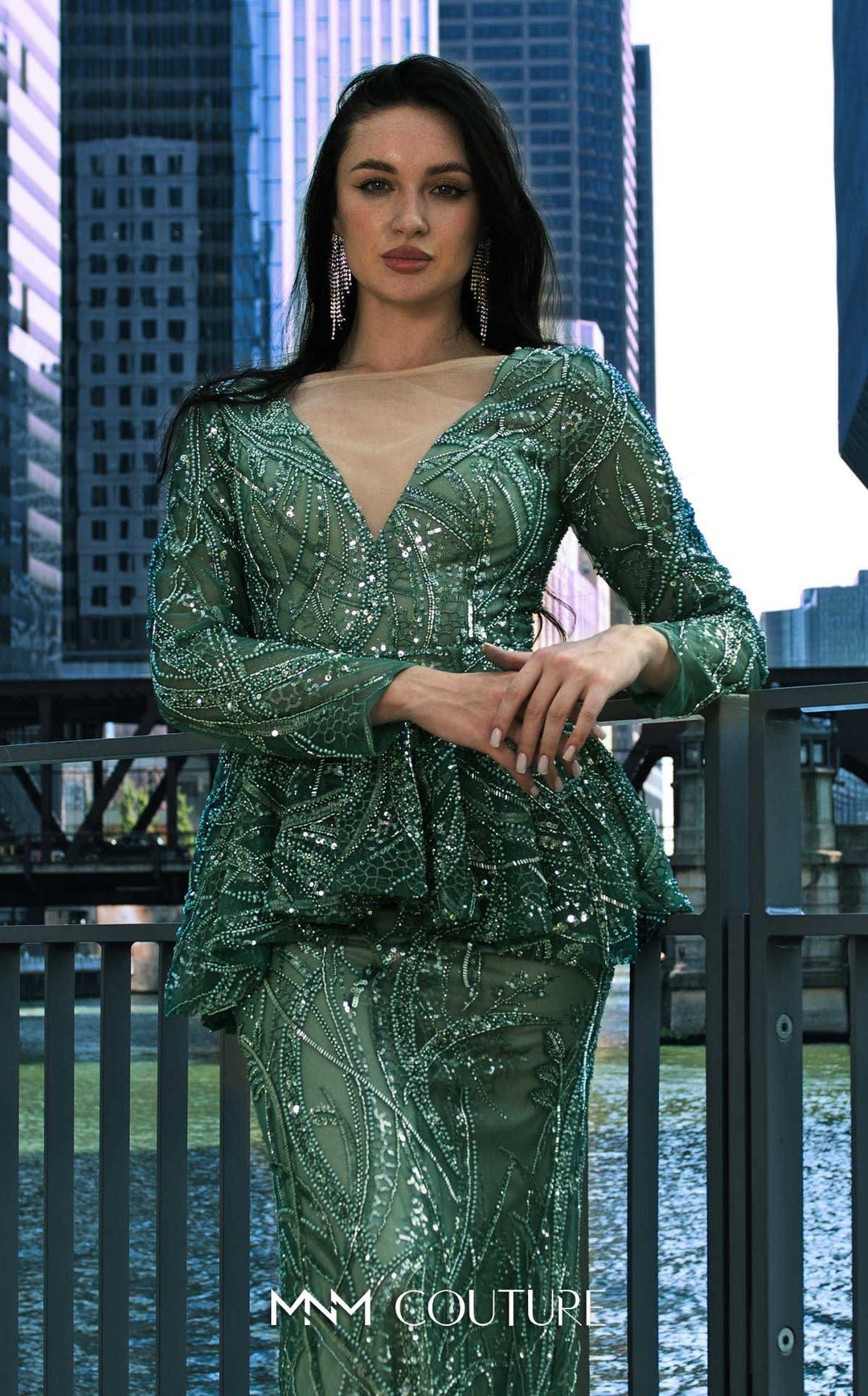 MNM Couture M1140 : Elegant Sequined Mermaid Dress - FOSTANI.com