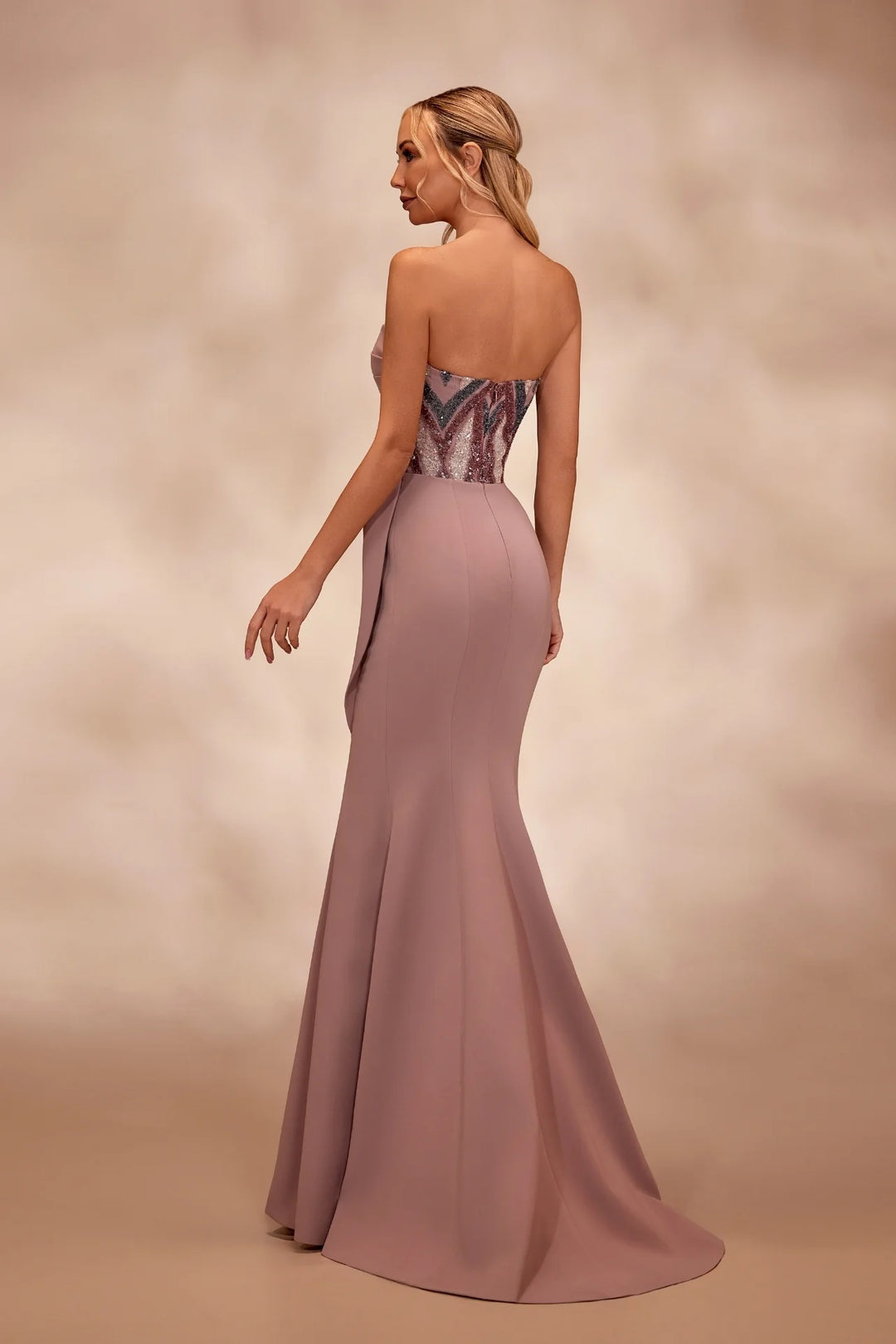 RTW5-Rosewood strapless dress featuring a multicolor - FOSTANI.com
