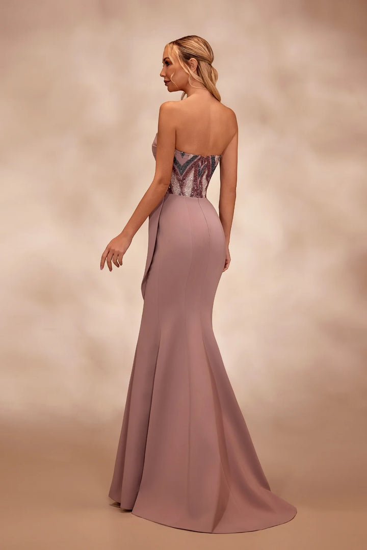 RTW5-Rosewood strapless dress featuring a multicolor - FOSTANI.com