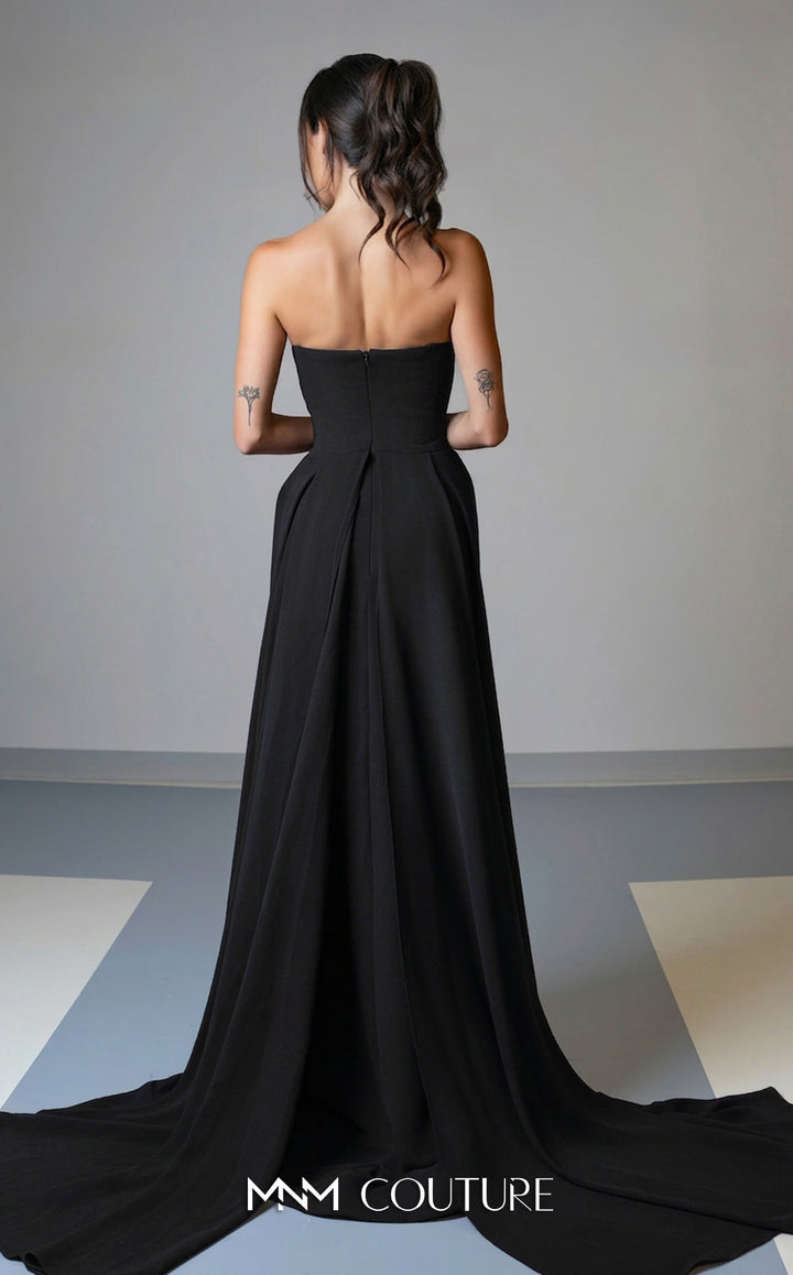 MNM Couture V07539 Asymmetrical Sleeveless Crepe Couture
