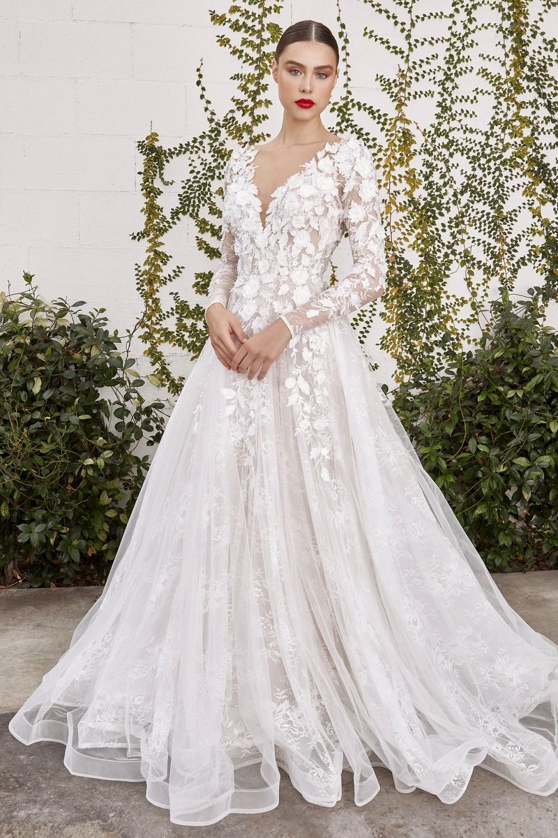 Andrea & Leo Couture A1067WC Floral Lace Bridal Dress
