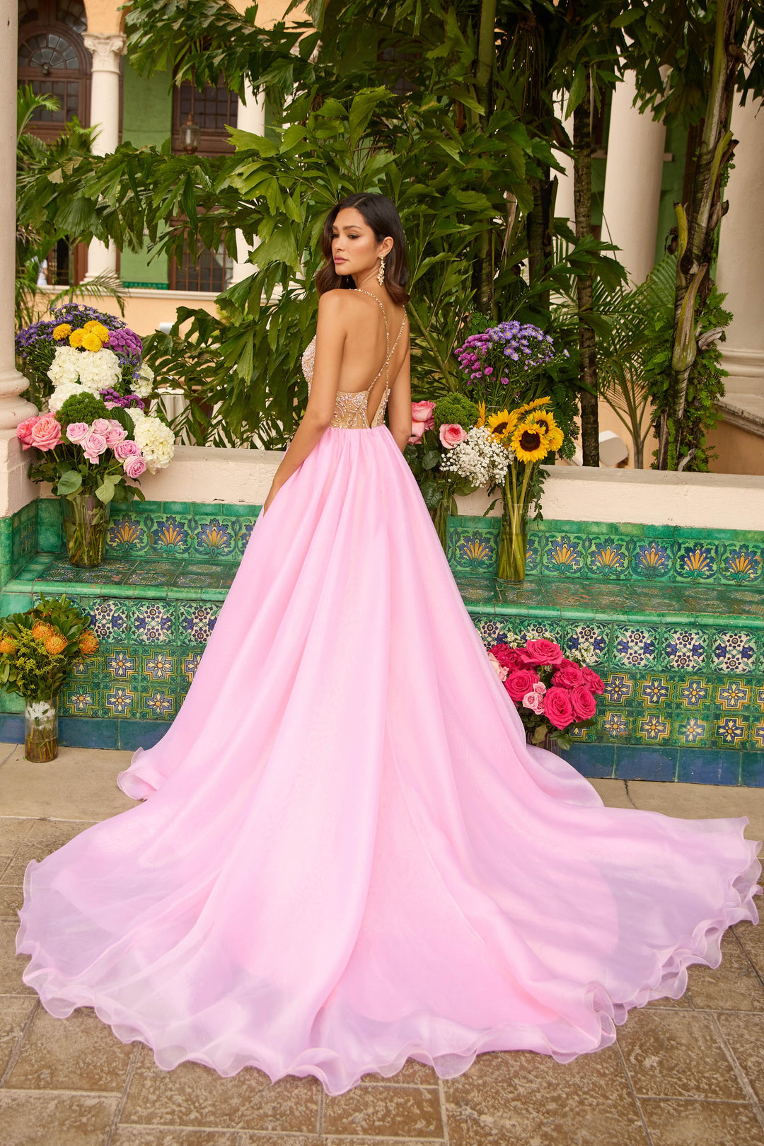 Ava Presley 47243 - Teen Pageant  Couture Ballgown Beaded Bodice - FOSTANI.com