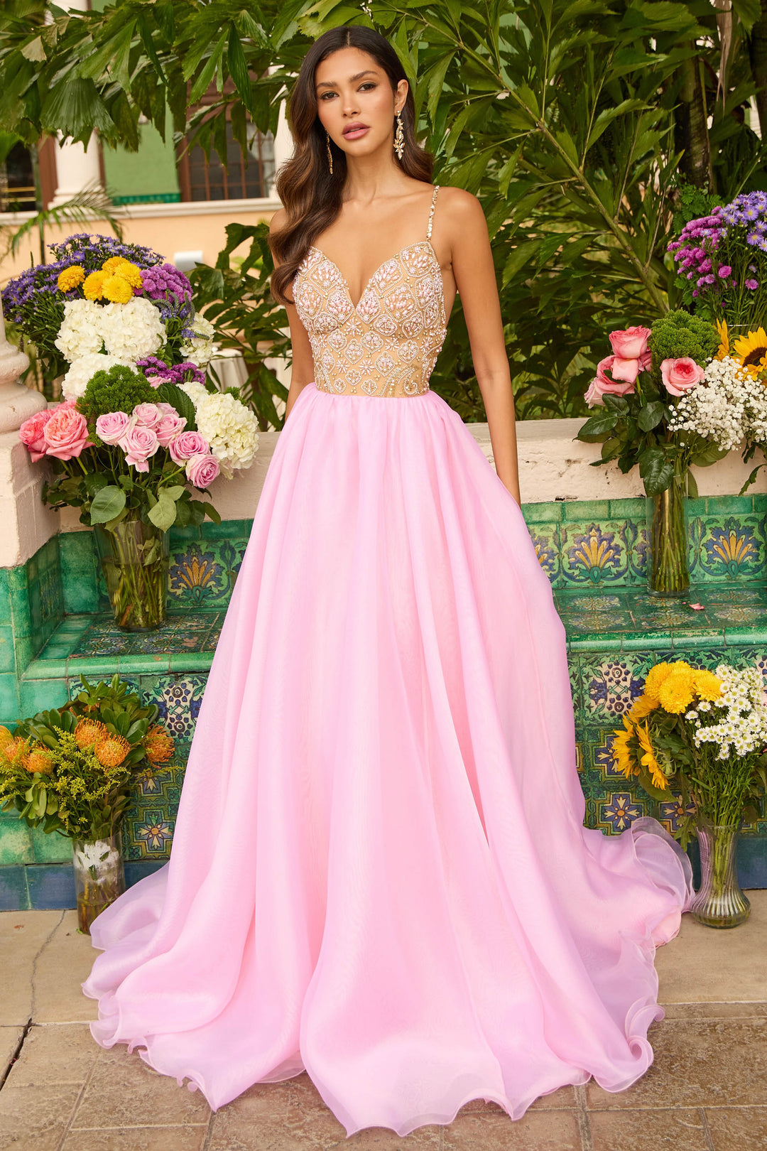 Ava Presley 47243 - Teen Pageant  Couture Ballgown Beaded Bodice - FOSTANI.com