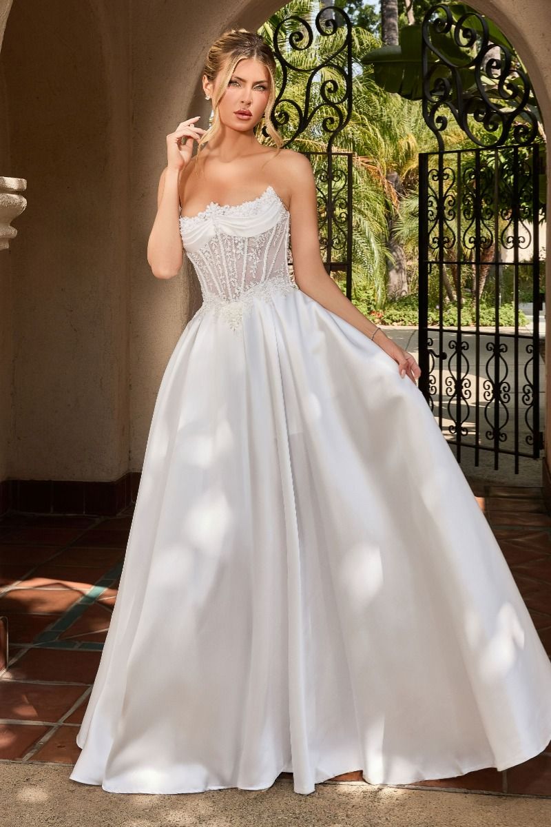 Ladivine CC511W Sweetheart Neckline Strapless Corset Dress