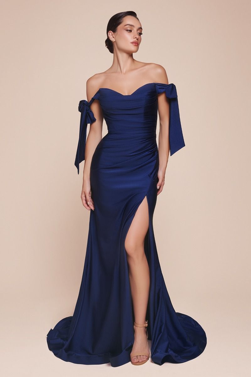 Ladivine CD943 Sweetheart Off The Shoulder Pleated Waist Prom Dress 2026 - FOSTANI.com