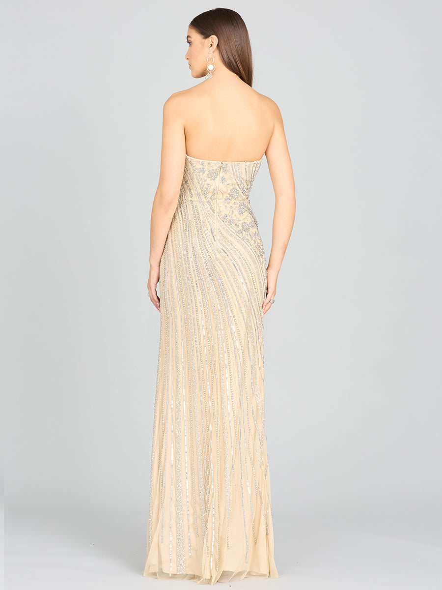 Freddy Strapless Beaded Gown - FOSTANI